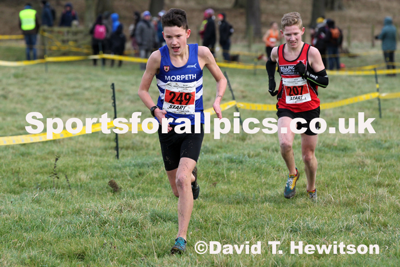 Boys under-15s cross country, 2019 North Eastern Cross Country Champs., Alnwick, Northumberland.  Photo: David T. Hewitson/Sports for All Pics